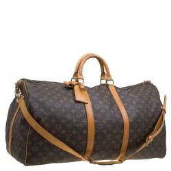Pre Owned Louis Vuitton Monogram Canvas Keepall Bandouliere 60 