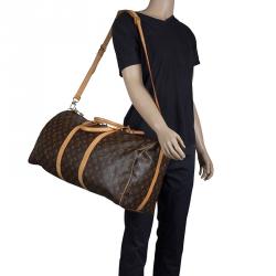 مملوكة مسبقًا Louis Vuitton Monogram Canvas Keepall Bandouliere 55