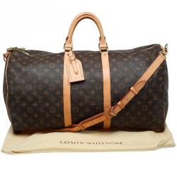 مملوكة مسبقًا Louis Vuitton Monogram Canvas Keepall Bandouliere 55