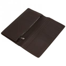 Pre Owned Louis Vuitton Granit Damier Infini Leather Brazza Wallet