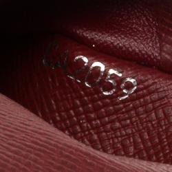 Pre Owned Louis Vuitton Red Epi Leather Business Card Holder