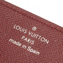 Pre Owned Louis Vuitton Red Epi Leather Business Card Holder