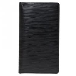 Louis Vuitton Black Epi Leather Credit Card and Currency Wallet

