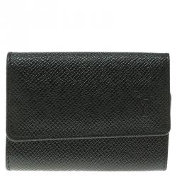 Louis Vuitton Black Taiga Leather 6 key Holder