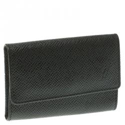 Louis Vuitton Black Taiga Leather 6 key Holder