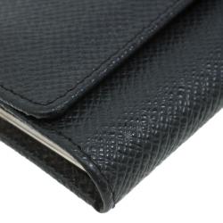 Louis Vuitton Black Taiga Leather 6 key Holder