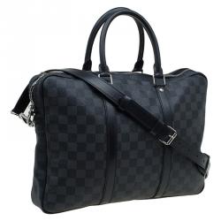 Pre Owned Louis Vuitton Damier Graphite Canvas Porte Documents Voyage PM Bag