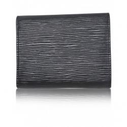 Pre Owned Louis Vuitton Black Epi Leather Card Holder