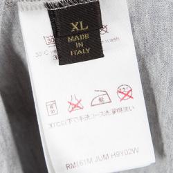 Pre Owned تي شيرت لوي فيتون قطن رصاصي بالشعار XL