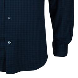 Louis Vuitton Men's Blue Checked Cotton Shirt L