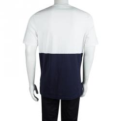 مملوكة مسبقًا تي شيرت لوي فيتون قطن طباعة تجريدية بالشعار المزين XL