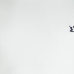 Pre Owned Louis Vuitton Off White Cotton Printed Logo Detail T-Shirt XL