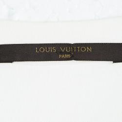 Pre Owned Louis Vuitton Off White Cotton Printed Logo Detail T-Shirt XL