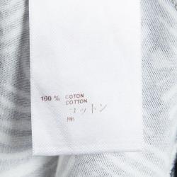 Pre Owned Louis Vuitton Off White Cotton Printed Logo Detail T-Shirt XL