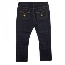 Pre Owned Louis Vuitton Indigo Dark Wash Denim Boot Cut Jeans 3XL