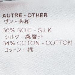 Louis Vuitton Grey Contrast Logo Embroidered Panel Detail T-Shirt XL
