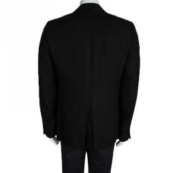 Louis Vuitton Black Linen Two Button Blazer L