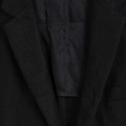 Louis Vuitton Black Linen Two Button Blazer L