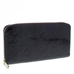 Pre Owned Louis Vuitton Amarante Monogram Vernis Leather Zippy Wallet