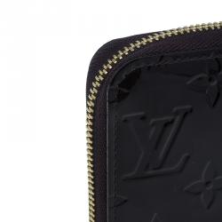 Pre Owned Louis Vuitton Amarante Monogram Vernis Leather Zippy Wallet