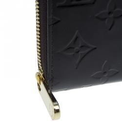 Pre Owned Louis Vuitton Amarante Monogram Vernis Leather Zippy Wallet