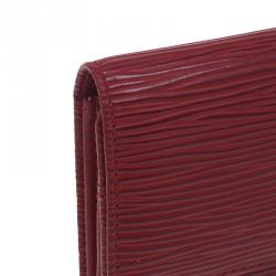 مملوكة مسبقًا محفظة محفظة كونتيننتال لوي فيتون سارة جلد إيبي حمراء