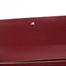 مملوكة مسبقًا محفظة محفظة كونتيننتال لوي فيتون سارة جلد إيبي حمراء