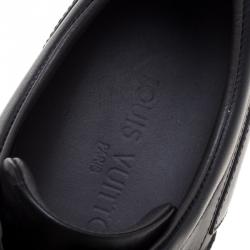 Pre Owned Louis Vuitton Black Leather Velcro Sneakers Size 40