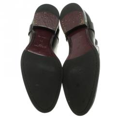 Pre Owned Louis Vuitton Black Leather Greenwich Ankle Boots Size 42.5