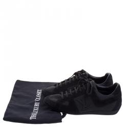 مملوكة مسبقًا Louis Vuitton Black Petit Damier Canvas and Suede Vibes Sneakers Size 41.5