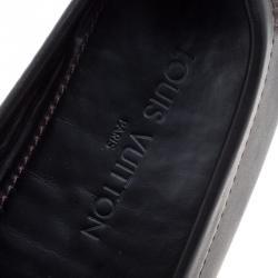 Louis Vuitton Dark Brown Leather Monte Carlo Loafers Size 42.5