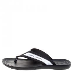 Pre Owned صندل إصبع لوي فيتون كانفاس مونوكرومي مقاس 42.5