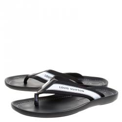 Pre Owned صندل إصبع لوي فيتون كانفاس مونوكرومي مقاس 42.5