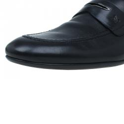 مملوكة مسبقًا Louis Vuitton Black Leather Griffith Loafers Size 41.5