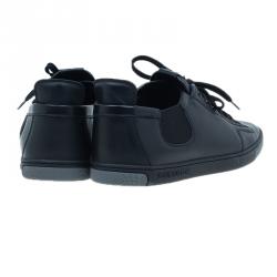 Pre Owned حذاء رياضي لوي فيتون جلد أسود بالشعار مقاس 42