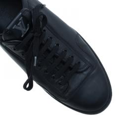 Pre Owned حذاء رياضي لوي فيتون جلد أسود بالشعار مقاس 42