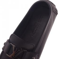 مملوكة مسبقًا حذاء لوفرز لوي فيتون مونت كارلو جلد أسود مقاس 42