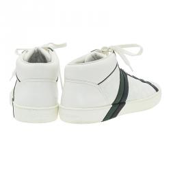 Louis Vuitton White Damier Leather High Top Sneakers Size 43.5