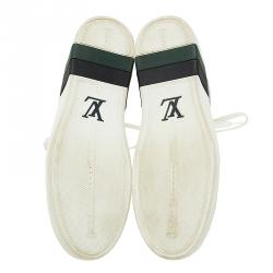 Louis Vuitton White Damier Leather High Top Sneakers Size 43.5