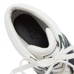 Louis Vuitton White Damier Leather High Top Sneakers Size 43.5