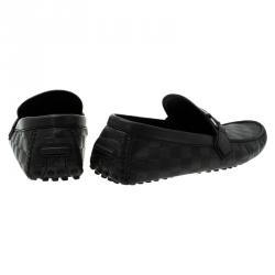 مملوكة مسبقًا Louis Vuitton Onyx Damier Embossed Hockenheim Moccasins Size 42