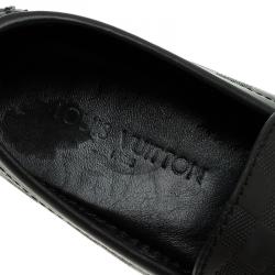 مملوكة مسبقًا Louis Vuitton Onyx Damier Embossed Hockenheim Moccasins Size 42