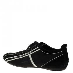مملوكة مسبقًا Louis Vuitton Black Canvas and Suede Sneakers 42.5