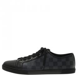 Louis Vuitton Damier Graphite Canvas and Leather Sneakers Size 42