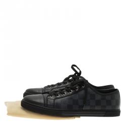 Louis Vuitton Damier Graphite Canvas and Leather Sneakers Size 42