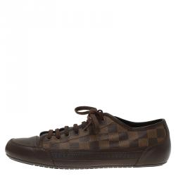 Louis Vuitton Brown Damier Ebene Canvas and Leather Low Top Sneakers Size  36.5