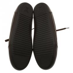 Pre Owned حذاء رياضي لوي فيتون جلد وكانفاس دامييه ايبين مقاس 42.5