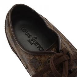 Pre Owned حذاء رياضي لوي فيتون جلد وكانفاس دامييه ايبين مقاس 42.5