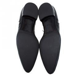 Pre Owned Louis Vuitton Two Tone Alligator Leather Brogue Derby Size 45