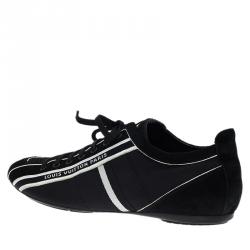 مملوكة مسبقًا Louis Vuitton Black Canvas and Suede Sneakers Size 42.5